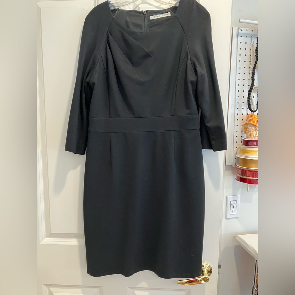 Highly functional black ponte Trina Turk dress